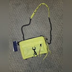 Rebecca Minkoff Neon Yellow Crossbody Bag New With Tags